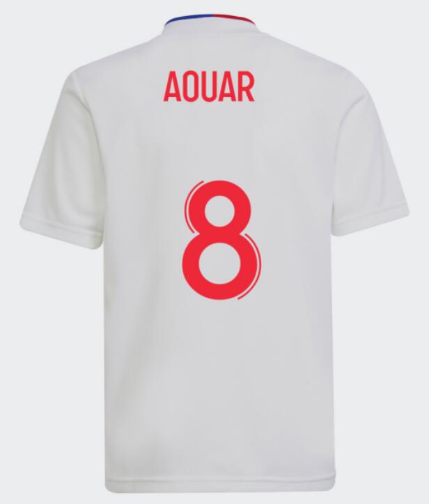 Olympique Lyonnais 2021/22 Home 8 AOUAR Shirt Soccer Jersey