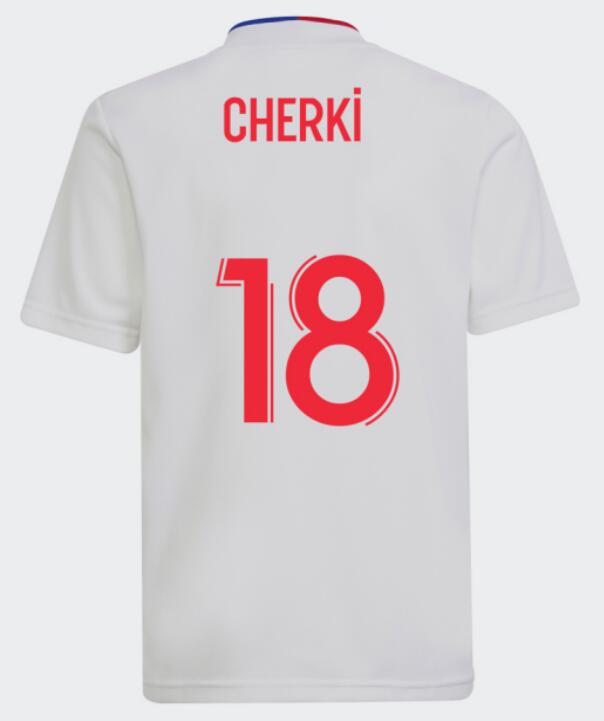 Olympique Lyonnais 2021/22 Home 18 Cherki Shirt Soccer Jersey