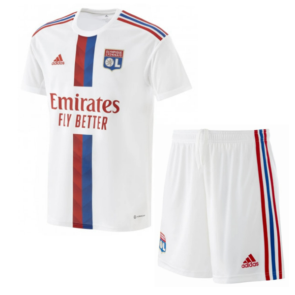 Olympique Lyonnais 2022/23 Home Kids Soccer Suit Children Shirt And Shorts
