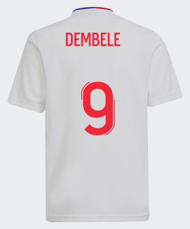 Olympique Lyonnais 2021/22 Home 9 Dembele Shirt Soccer Jersey