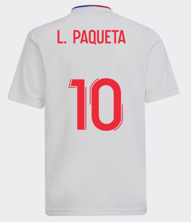 Olympique Lyonnais 2021/22 Home 10 L. Paqueta Shirt Soccer Jersey