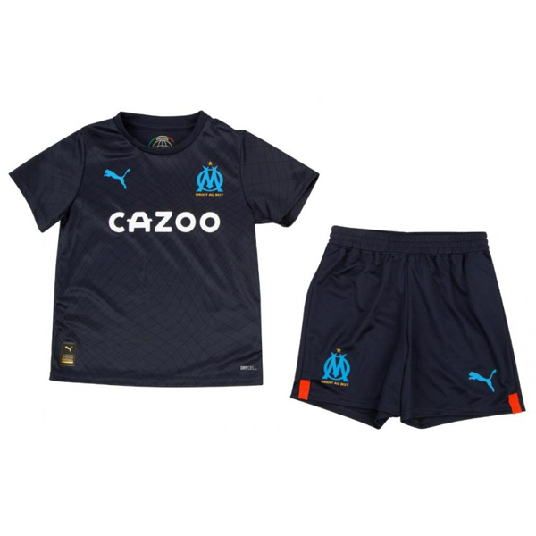 Olympique de Marseille 2022/23 Away Kids Soccer Kit Children Shirt And Shorts
