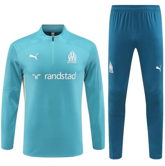 Marseilles 2024/25 Cyan Training Suits (Sweatshirt+Trouser)