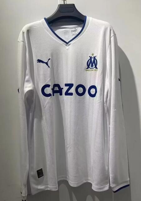 Olympique de Marseille 2022/23 Home Long Sleeved Shirt Soccer Jersey