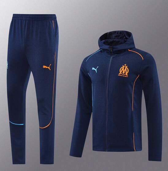 Marseilles 2024/25 Royal Blue Training Suits (Hoodie Jacket+Trouser)
