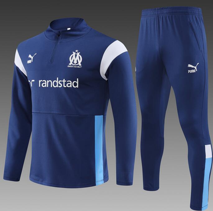 Marseilles 2023/24 Royal Blue Training Suits (Sweatshirt+Trouser)