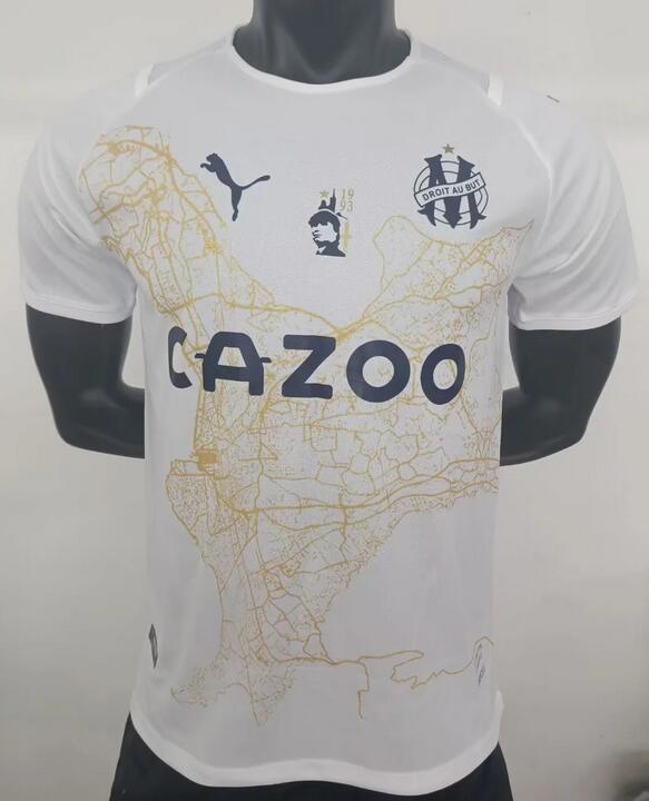 Marseille 2022/23 Commemorative White Shirt Soccer Jersey
