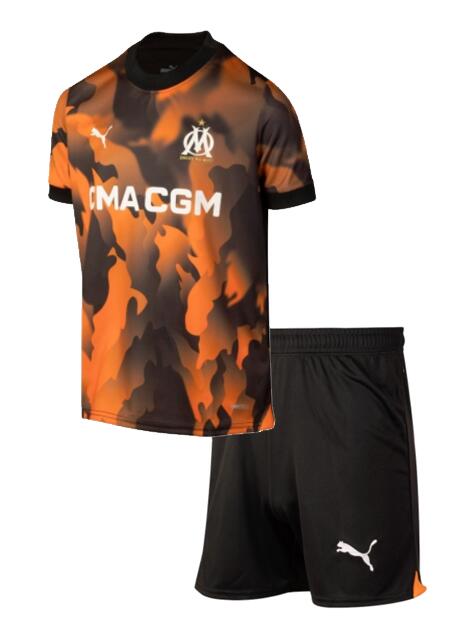 Olympique de Marseille 2023/24 Third Kids Soccer Kit Children Shirt And Shorts