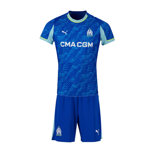 Olympique de Marseille 2025/26 Third Kids Soccer Kit Children Shirt And Shorts