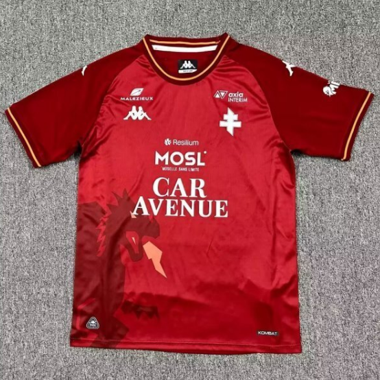 Kappa Kombat Home FC Metz Football Shirt Mixte - Maillot Officiel Domicile Rouge Granata