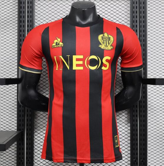 OGC Nice 2024/25 Home Match Version Shirt Soccer Jersey