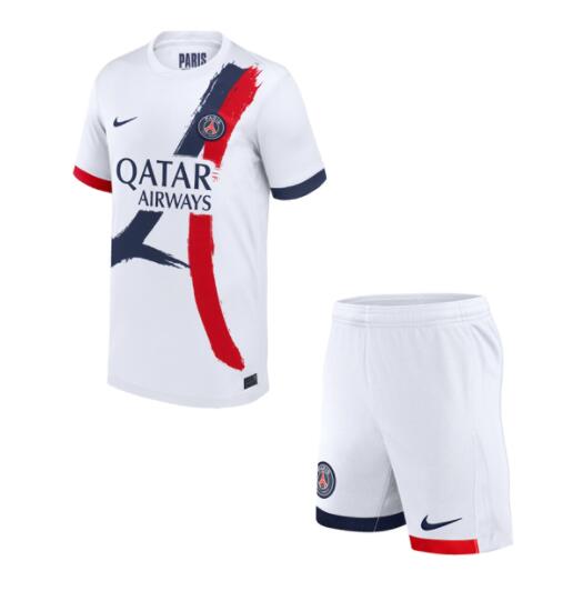PSG 2024/25 Away Kids Soccer Jersey Kit Children Shirt + Shorts