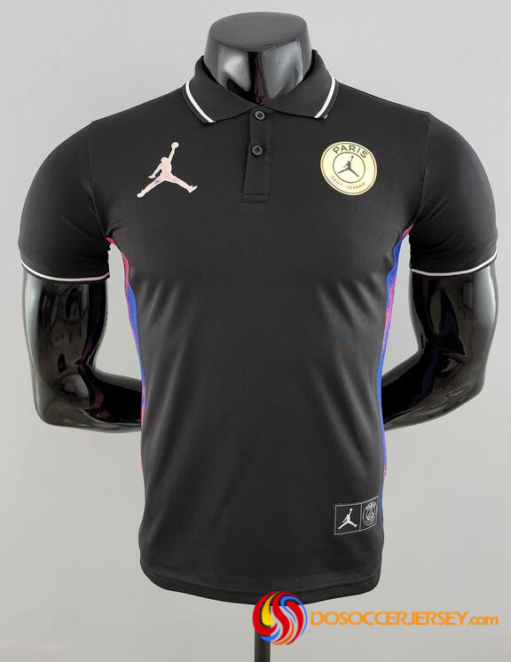 PSG 2022/23 Black AJ Polo Shirt
