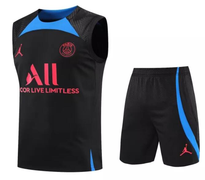 PSG 2022/23 Black Vest Training Uniforms Dosoccerjersey Shop