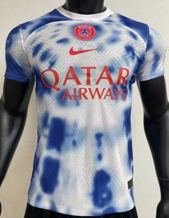 PSG 2023/24 Blue White Pre-Game Match Version Training Shirt