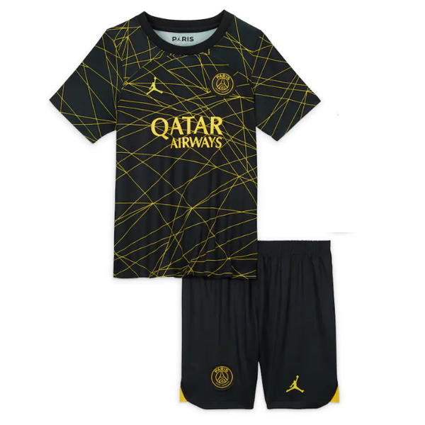 PSG 2022/23 Fourth Kids Soccer Jersey Kit Children Shirt + Shorts