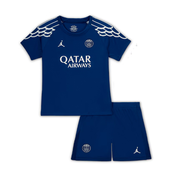 PSG 2024/25 Fourth Kids Soccer Jersey Kit Children Shirt + Shorts