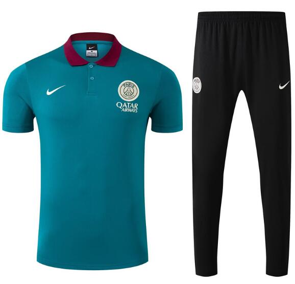 PSG 2025/26 Green Polo Suit (Shirt+Pants)