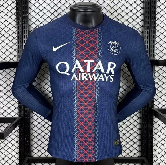 PSG 2025/26 Home Long Sleeved Match Version Shirt Soccer Jersey