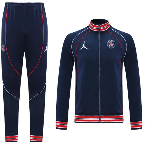 PSG Jordan 2021/22 Dark Navy High Neck Training Suits (Jacket+Trouser)