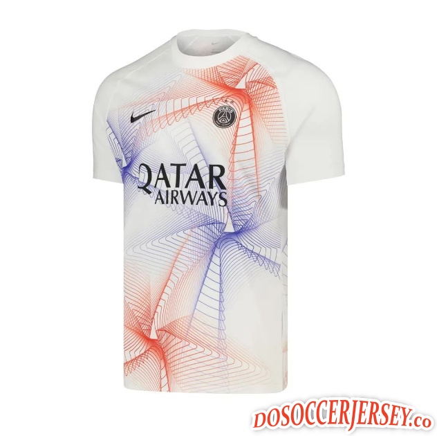 PSG 2026/27 White Pre-Game Training Shirt