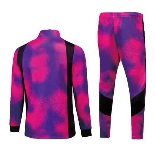 PSG 2021/22 High Neck Purple Pink Training Suits (Jacket+Trouser)