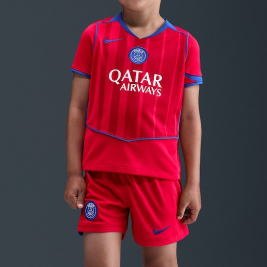 PSG 2025/26 Third Kids Soccer Jersey Kit Children Shirt + Shorts