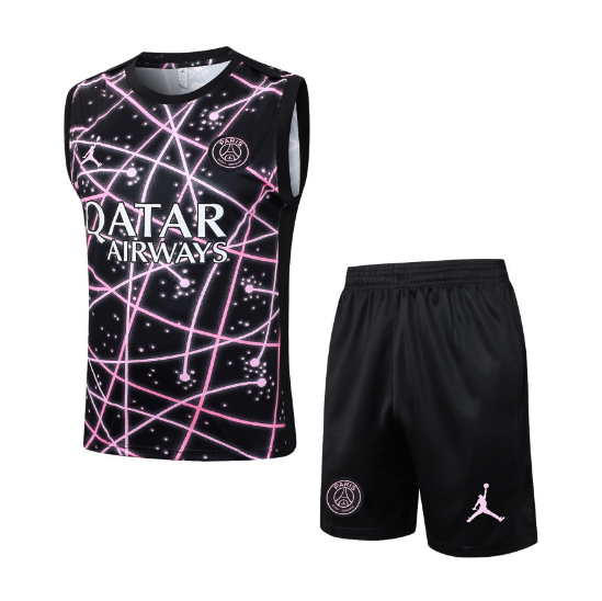 PSG 2025/26 Black Pink Vest Training Uniforms