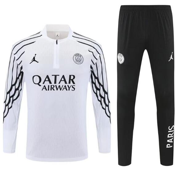 PSG 2025/26 White Training Suit (Sweatshirt+Trouser)