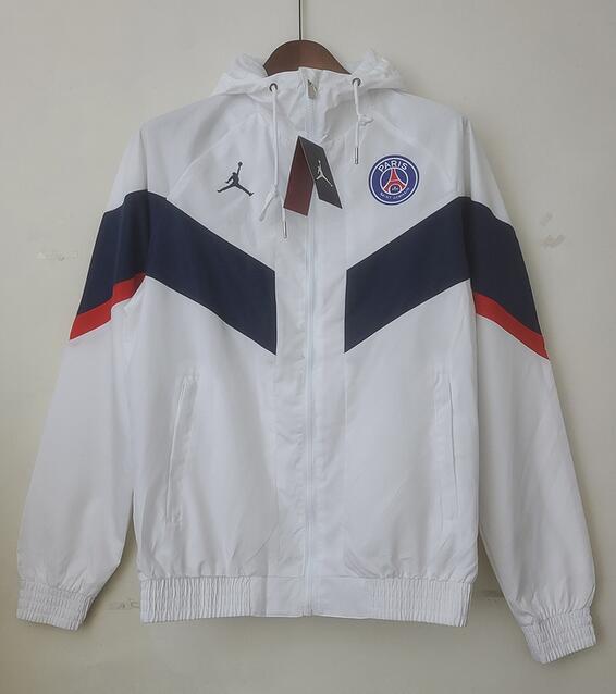 PSG 2022/23 White Windbreaker Jacket