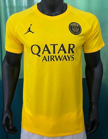 PSG 2023/24 Yellow Pre-Match Match Version Training Shirt