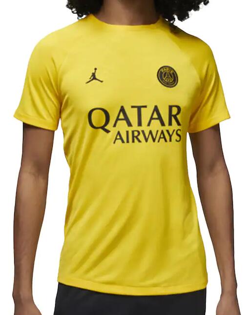 PSG 2023/24 Yellow Pre-Match Training Shirt