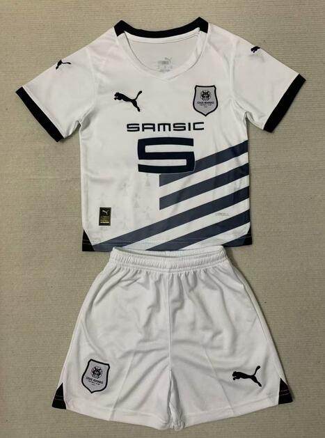 Stade Rennais 2023/24 Away Kids Soccer Kits Children Shirt And Shorts