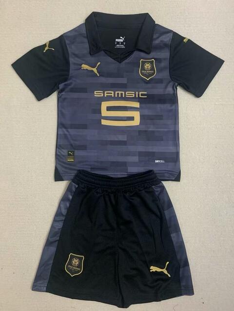 Stade Rennais 2023/24 Third Kids Soccer Kits Children Shirt And Shorts