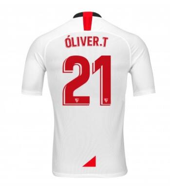 21 OLIVER TORRES Sevilla 2019/20 Home Shirt Soccer Jersey
