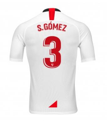 3 SERGI GÓMEZ Sevilla 2019/20 Home Shirt Soccer Jersey