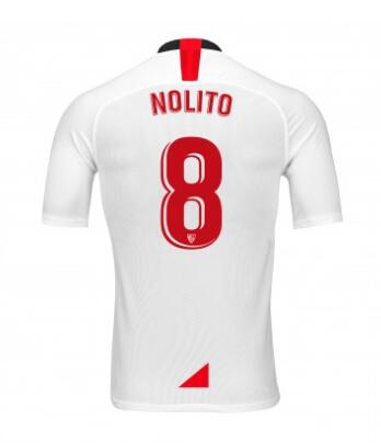 8 NOLITO Sevilla 2019/20 Home Shirt Soccer Jersey