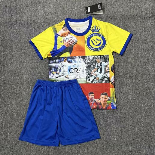 Al-Nassr 2025/26 Special Kids Soccer Kits Children Shirt + Shorts