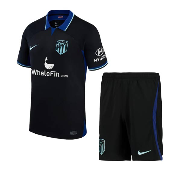 Atletico Madrid 2022/23 Away Kids Soccer Kit Children Shirt and Shorts