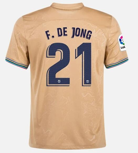 Barcelona 2022/23 Away 21 FRENKIE DE JONG Shirt Soccer Jersey