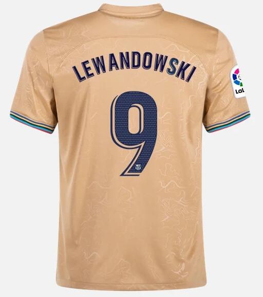 Barcelona 2022/23 Away 9 ROBERT LEWANDOWSKI Shirt Soccer Jersey