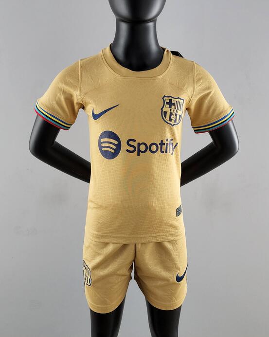 Barcelona 2022/23 Away Kids Soccer Kits Children Shirt + Shorts