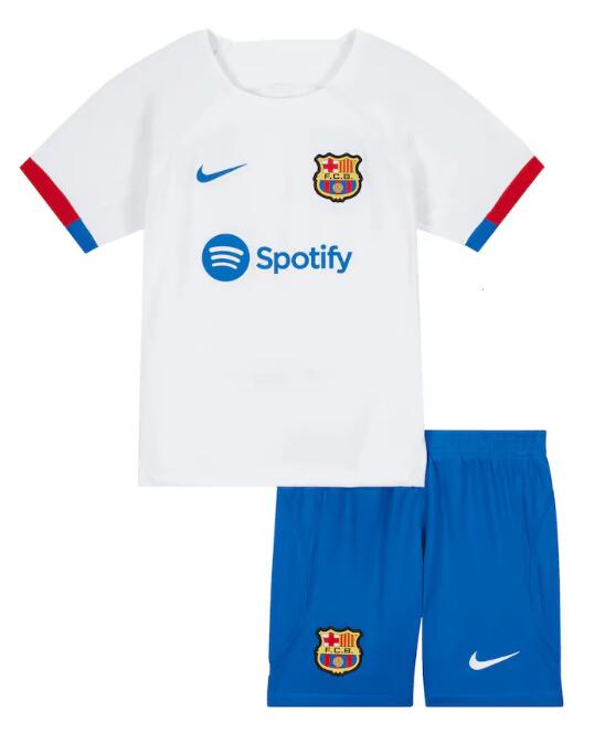 Barcelona 2023/24 Away Kids Soccer Kits Children Shirt + Shorts