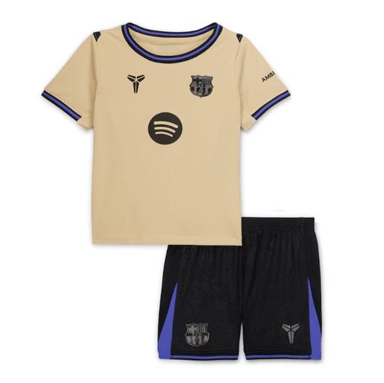 Barcelona 2025/26 Away Kids Soccer Kits Children Shirt + Shorts New Style