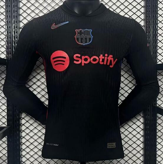 Barcelona 2024/25 Away Long Sleeved Match Version Shirt Soccer Jersey