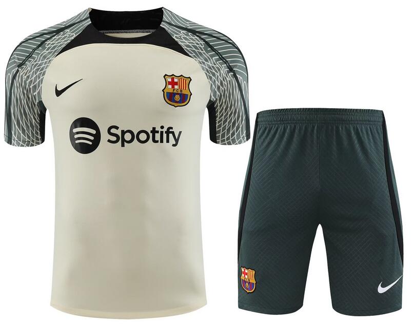 Barcelona 2023/24 Beige Training Uniforms (Shirt+Shorts)