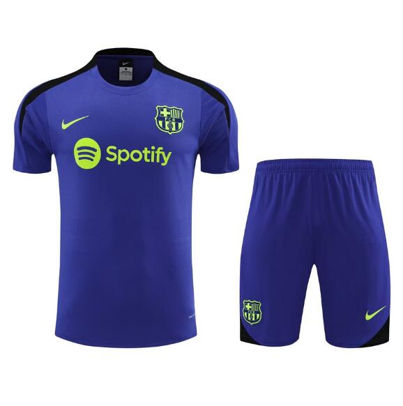 Barcelona 2024/25 Blue Training Uniforms (Shirt+Shorts)