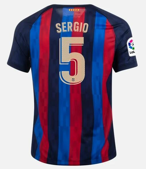 Barcelona 2022/23 Home 5 SERGIO BUSQUETS Shirt Soccer Jersey