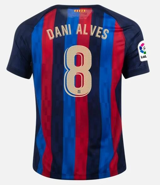 Barcelona 2022/23 Home 8 DANI ALVES Shirt Soccer Jersey