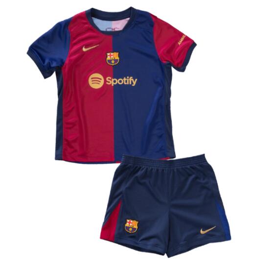 Barcelona 2024/25 Home Kids Soccer Kits Children Shirt + Shorts